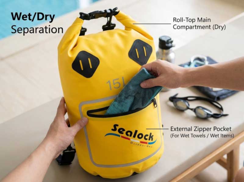 Wet Dry Bags για κολύμπι και γυμναστήριο: Πώς λειτουργεί πραγματικά ο διαχωρισμός